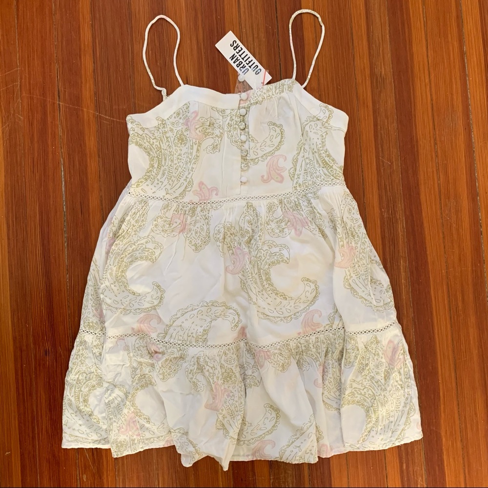 Urban Outfitters Honey Tiered White Mini Dress